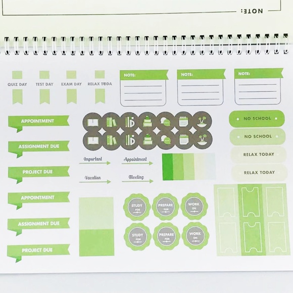 A4 One Semester Study Planner with Pen - Picture 8 of 8